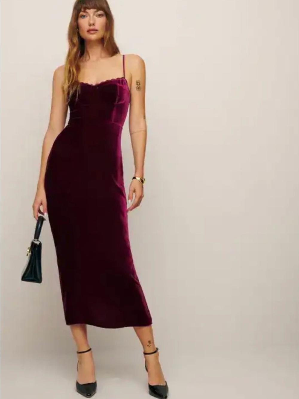 Reformation “Pennington” dress in Chianti, size 2, NWT